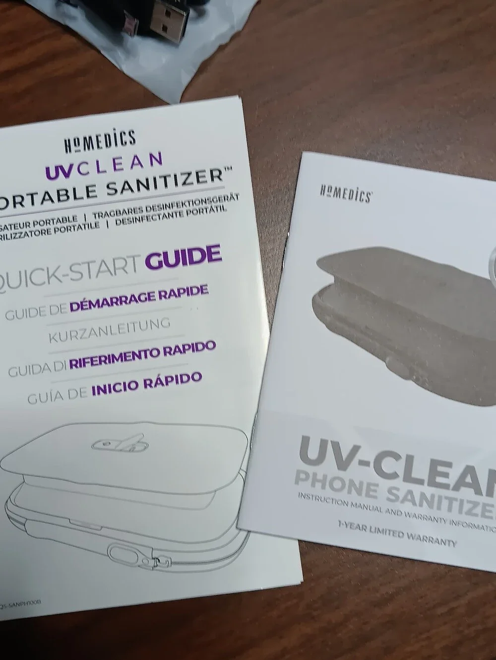 Homedics UVClean Portable Sanitizer - Red Rechargeable